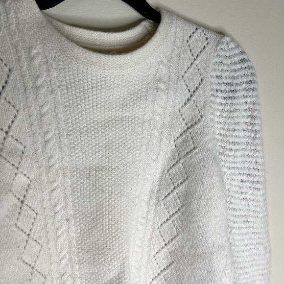 Anthropologie white knit sweater - Picture 2 of 4